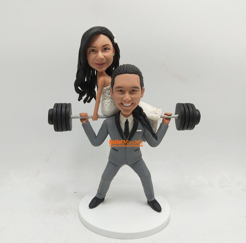 Cake toppers for wedding custom cake topper wedding topper custom bobblehead cake topper custom wedding cake topper CT K746 image 3