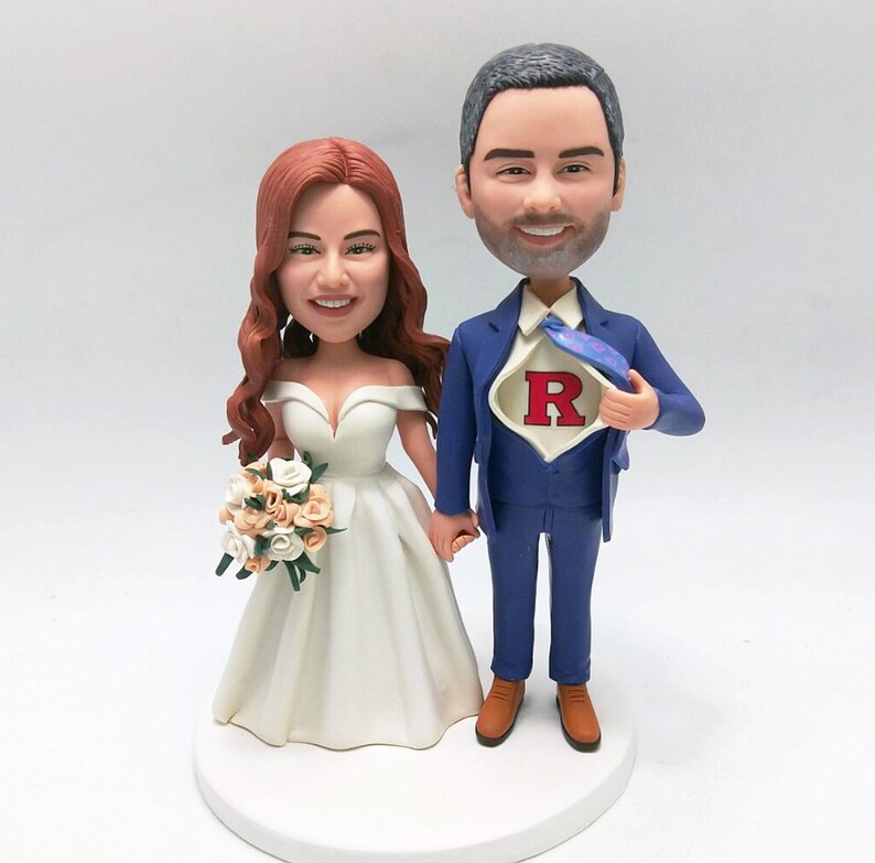 Personalized Wedding Cake Topper With Dogs, Custom Bride Groom ...
