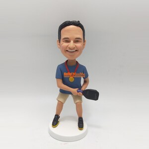 Custom Pickleball Bobble Head, Unique Bobblehead Pickleball gifts for Boss, Personalized Pickleball Bobblehead for Mother&#39;s Day Gifts -K1119