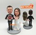 Wedding topper Cake toppers wedding bobblehead custom Cake topper wedding figurine Wedding bobble head custom wedding cake topper - CT K080 