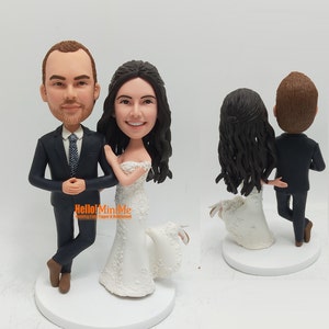 Custom figurine Wedding Cake Topper, Personalized Wedding Topper bride and groom, Wedding Bobblehead Gifts, Wedding Figurines Gift -K1106