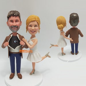 Custom Bobblehead Wedding Topper, Custom figurine Wedding Cake Topper, Personalized wedding figurine, Wedding Proposal Gift for couple -K633