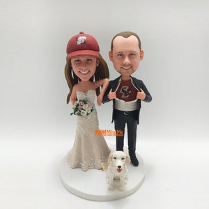 Custom Wedding Cake Topper Bobblehead: Unique Couple Gift