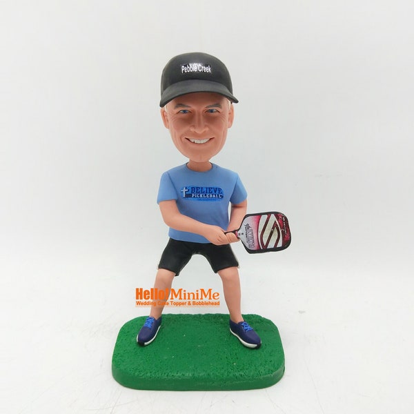 Pickleball Bobblehead Christmas bobblehead Pickleball bobble head christmas Gift Birthday Gift Custom Pickleball Bobblehead - BH K1039