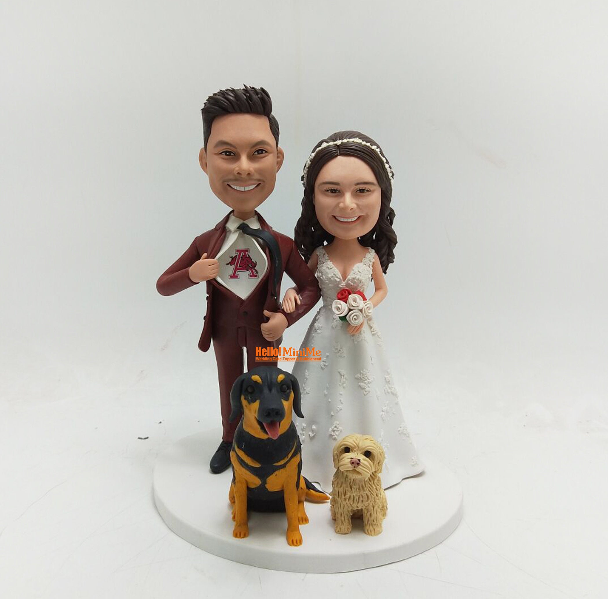 Custom Wedding Cake Topper: Personalized Bride and Groom Figurine - Etsy