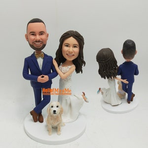 Custom Wedding Cake Topper Bobblehead: Unique Couple Gift