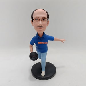 Bowling Bobblehead Father&#39;s Day Gift Christmas Gift custom bowling figurine bowler bobblehead unique Bowling Gifts for dad  -BH K1210