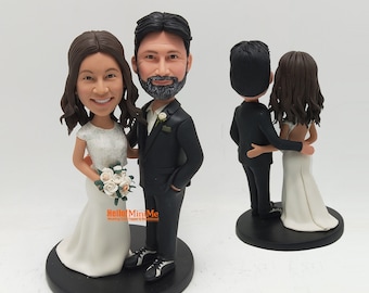 Custom cake toppers for wedding keepsake wedding figurine Personalized wedding gift Wedding cake topper wedding topper bobble head - CT K667