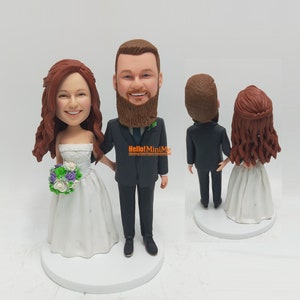 Personalized Wedding Cake Topper: Custom Bobblehead Figurine