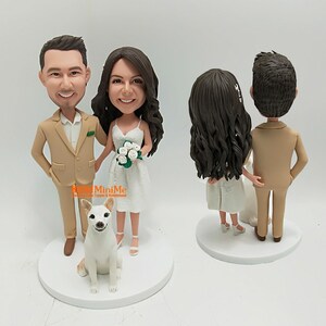 Figura cabezona personalizada para tarta de boda: figura de novios