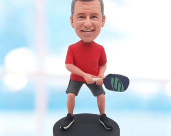 Personalisierte Pickleball Figur vom Foto, personalisiertes Pickleball Geschenk für Männer Frauen Spieler - K420