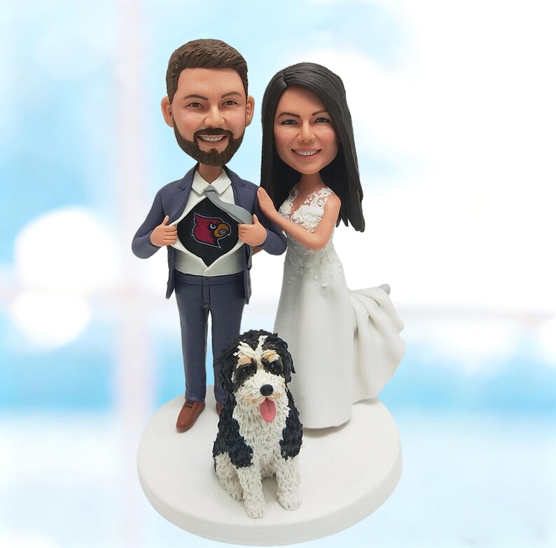 Custom Wedding Cake Topper – Personalized Bride & Groom Bobblehead From ...