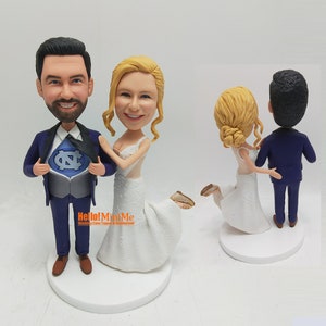 Wedding topper Cake toppers wedding bobblehead custom Cake topper wedding figurine Wedding bobble head custom wedding cake topper CT K080 image 5