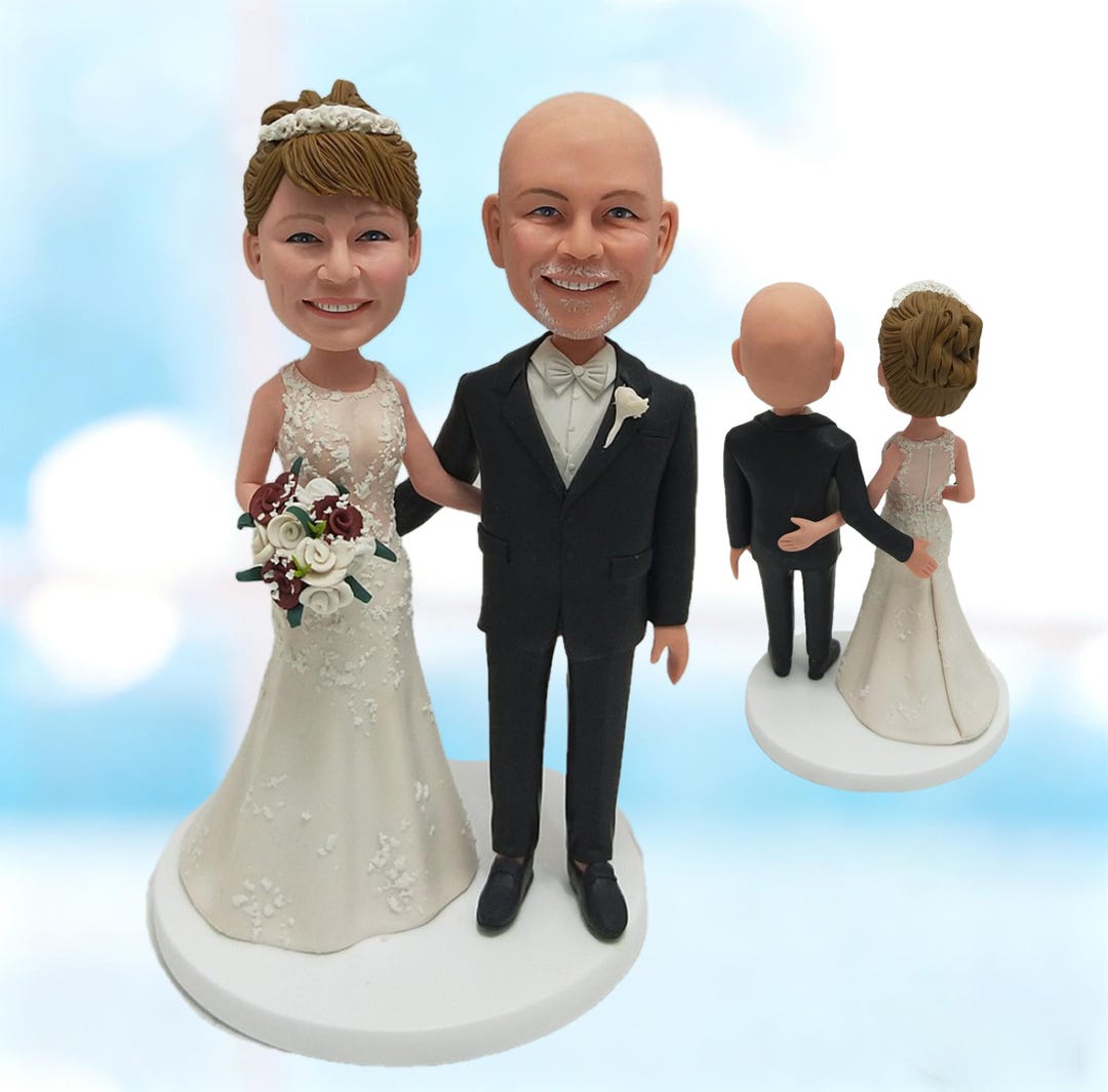 Custom Wedding Cake Topper From Photo, Personalized Bride and Groom ...