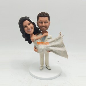 Wedding cake topper Personalized People, Custom couple bobblehead cake topper wedding figure, Custom wedding toppers bride and groom K349
