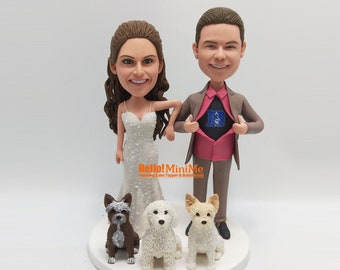 Cake Topper wedding bobble head personalized wedding gift custom bobblehead wedding cake topper custom cake topper- CT K212