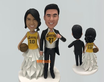 Cake toppers for wedding custom cake topper  wedding topper Bobble head wedding cake topper custom wedding Cake Topper- CT G410