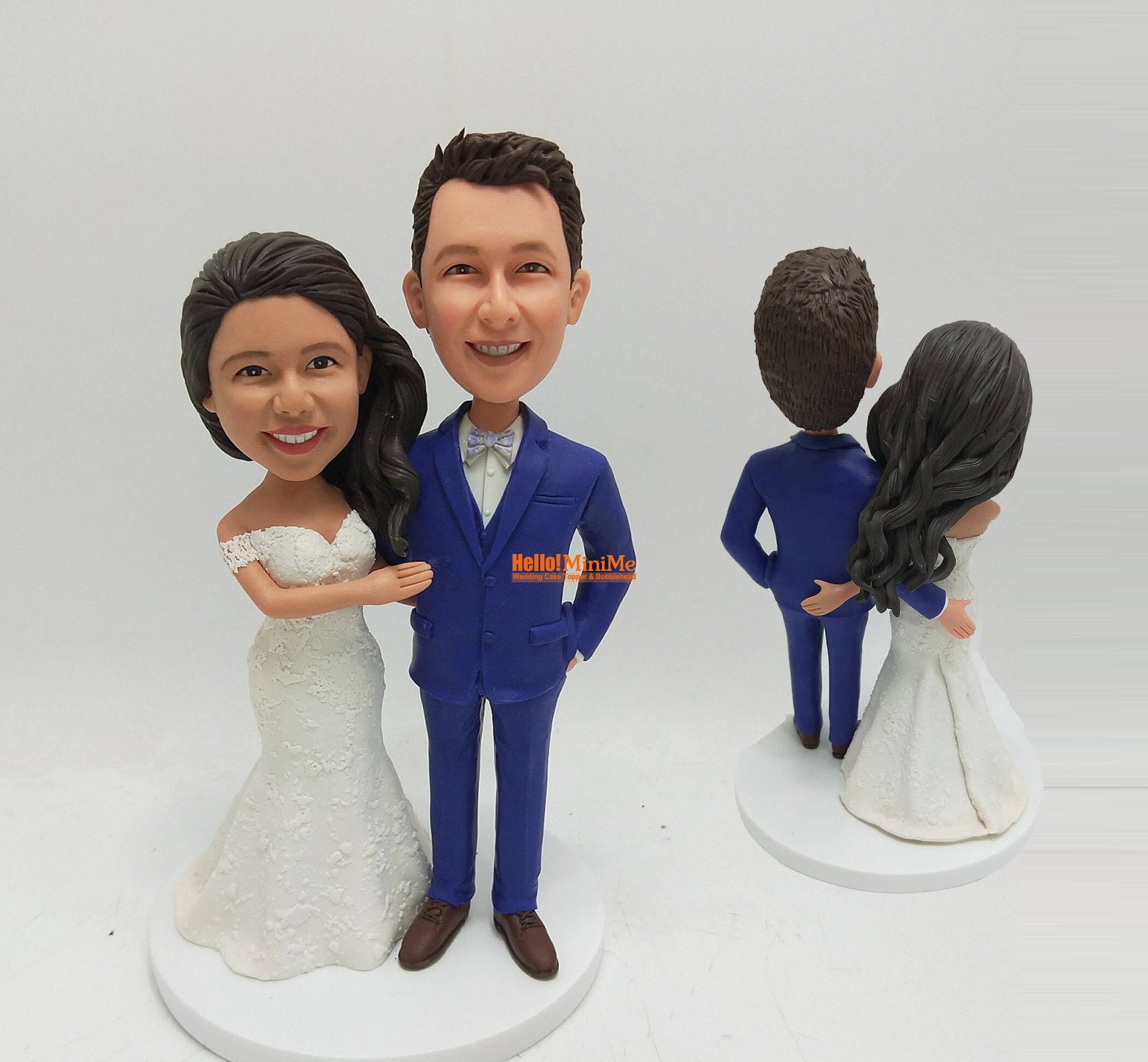 Custom Wedding Cake Toppers wedding bobbleheads customized figurine funny  bride and groom caketoppers cute bobble heads .br