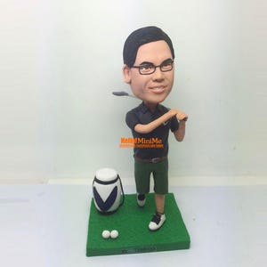 Custom Golfer Bobblehead: Personalized Golf Gift