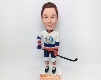 Custom Hockey Bobblehead from Photo, Personalized Hockey Player Keepsake Gift for Kids