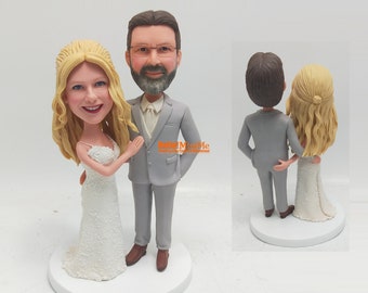 wedding Cake Topper wedding bobblehead custom cake topper wedding topper custom bobblehead custom wedding cake topper - CT K141