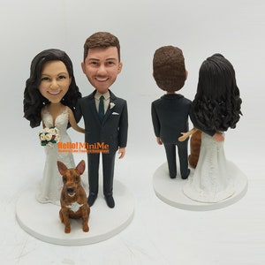 Personalized Wedding Cake Topper Bobblehead: Unique Couple Figurine