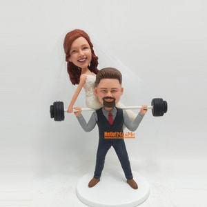 Cake toppers for wedding custom cake topper wedding topper custom bobblehead cake topper custom wedding cake topper CT K746 image 1