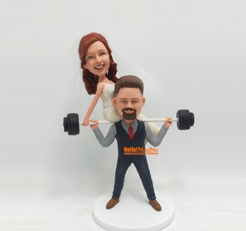 Cake toppers for wedding custom cake topper wedding topper custom bobblehead cake topper custom wedding cake topper CT K746 image 1