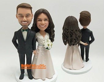 Bobblehead Custom Bobblehead Custom cake topper bobbleheads Wedding Topper bobble heads Wedding cake Topper Bobblehead- BH K839D