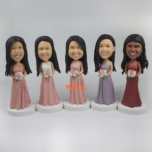 bridesmaids Gifts custom bobble head wedding bobble head Maid of Honor bobbleheads bridesmaid bobblehead bridesmaid Proposal Gifts -G646