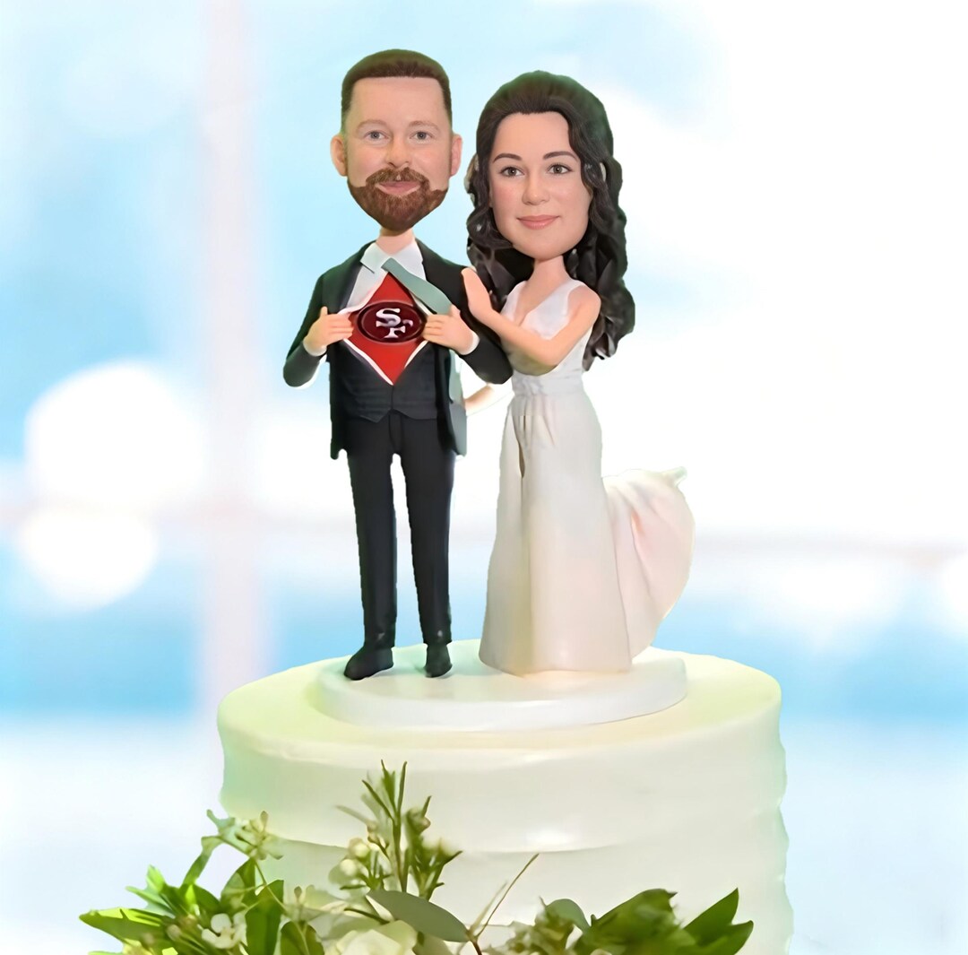 Custom Bobblehead Wedding Cake Topper – Personalized Bride & Groom ...
