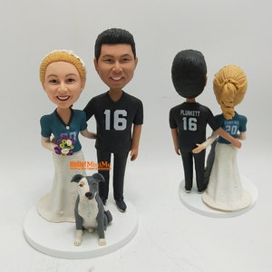 Wedding bobble head Custom, Couple bobblehead, wedding cake topper bobblehead, wedding figurines Gift, wedding gifts ideas for couple -K964