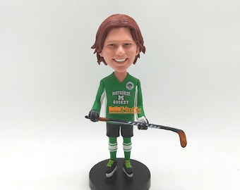 Custom Hockey Bobblehead from Photo, Personalized Hockey Player Gift for Dad Boyfriend Boss - K431