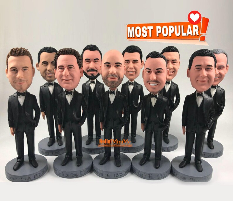 Groomsman Gift Groomsman bobblehead Groomsmen Gift Groomsman bobble head Best men bobblehead Best Man Gift Groomsmen bobblehead-BH G1105 image 1