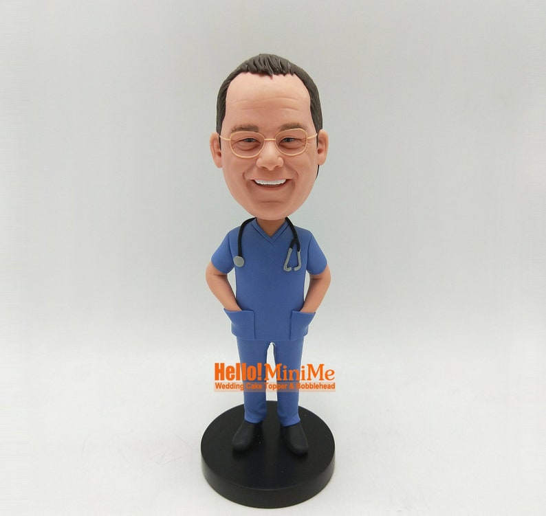 Scrubs Bobblehead Doctor Bobble Head Birthday Gift Christmas Etsy