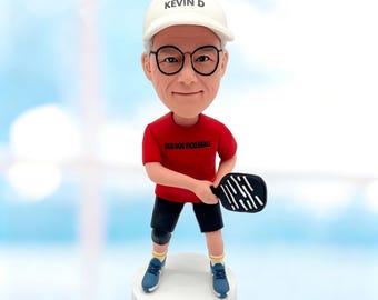 Benutzerdefinierte Pickleball Bobblehead - Personalisiertes Weihnachts- oder Geburtstagsgeschenk -K1208
