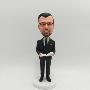 Custom Wedding Officiant Bobblehead: Personalized Proposal Gift