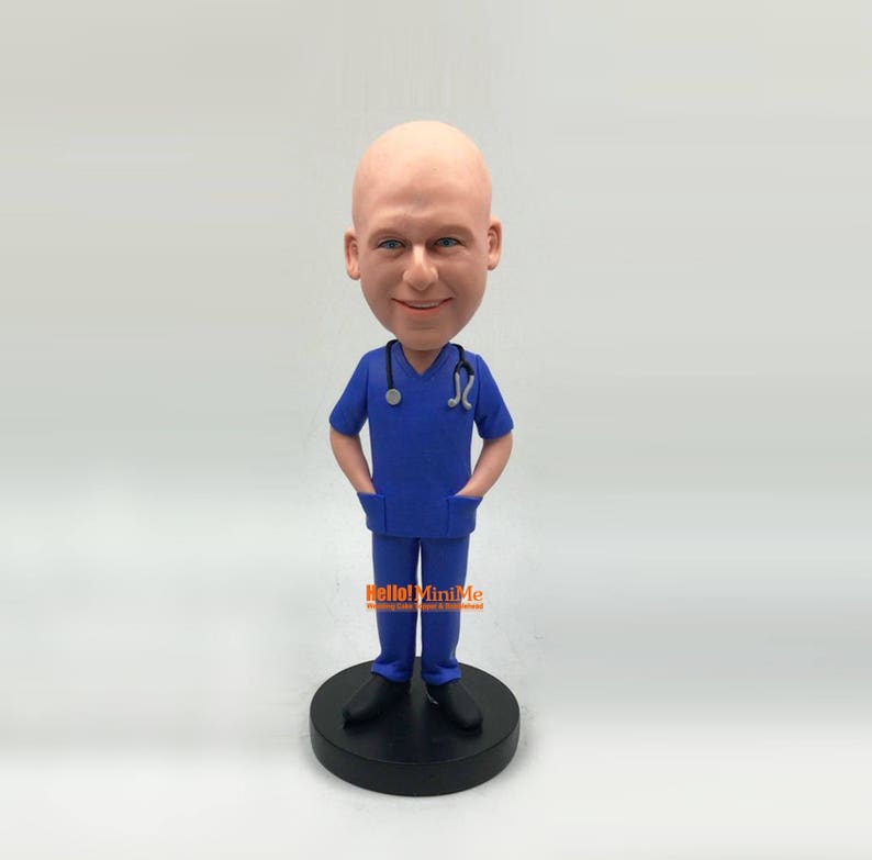 Scrubs Bobblehead Doctor Bobble Head Birthday Gift Christmas Etsy