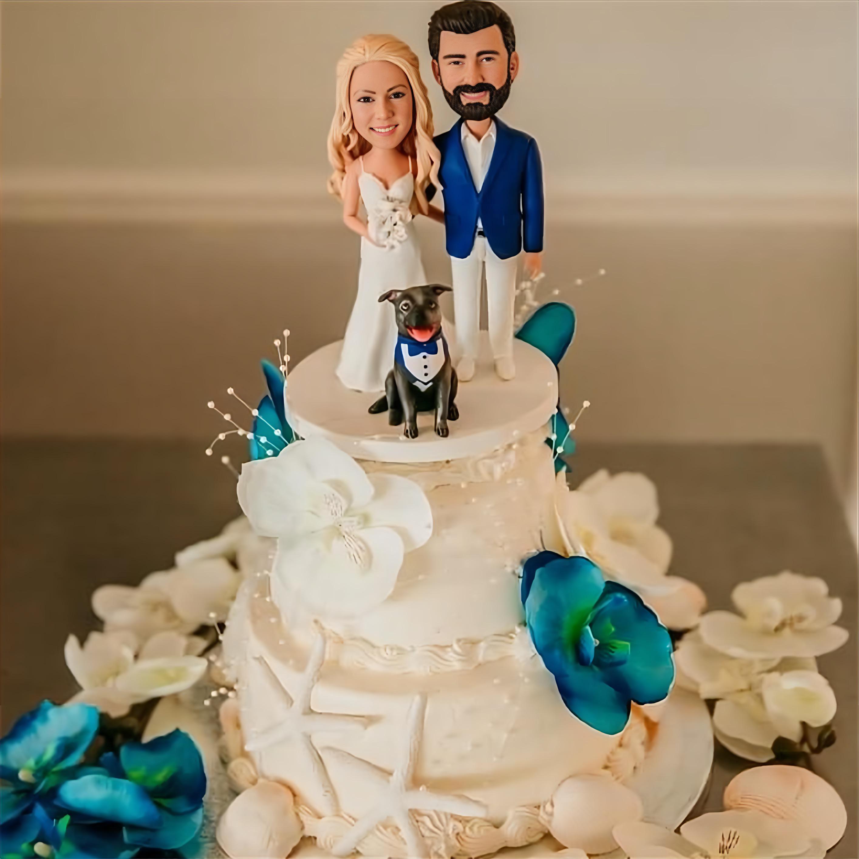 Custom Wedding Cake Topper: Personalized Bride and Groom Bobbleheads - Etsy