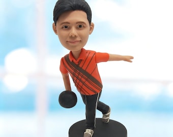 Personalisiertes Bowlingbobblekopf – Geschenk für Sie und Ihn, zum Geburtstag oder Weihnachten – K1126