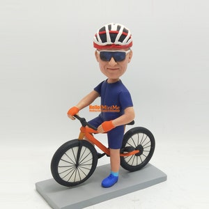Custom Cyclist Bobblehead: Personalized Birthday Gift