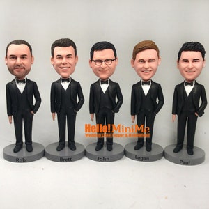 Wedding Groomsmen Gifts, Custom Groomsmen bobbleheads, Best man Bobblehead, Unique best man Gifts, Custom best men thank you gifts -G1001