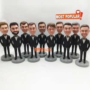 Groomsman bobble head, Groomsmen Gift, Best men bobbleheads, custom Best man gifts, Unique Customized Wedding Party Gifts for Groomsmen K709