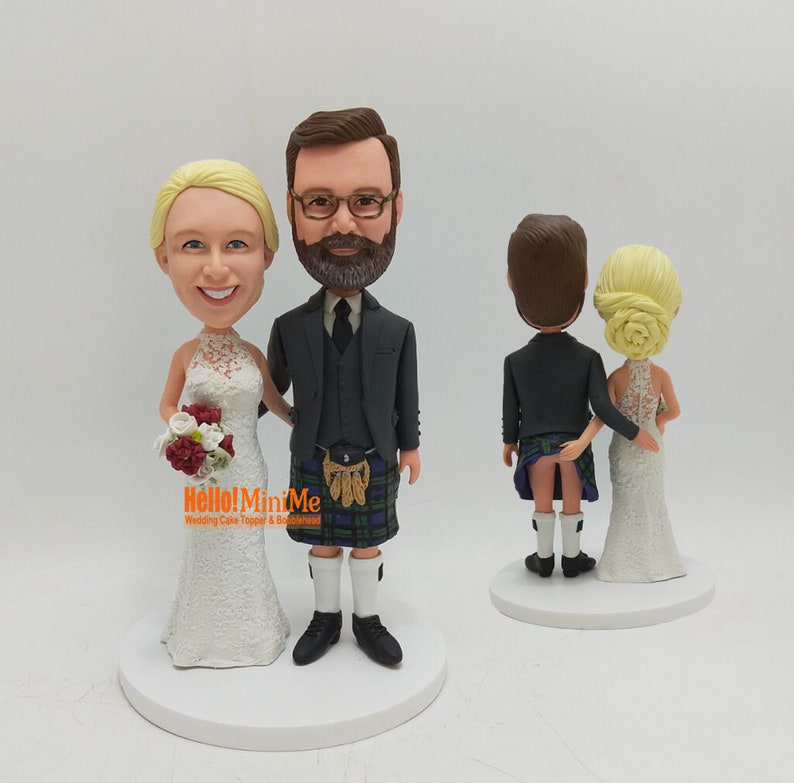 Scotland kilt Cake Topper Wedding Cake Topper bobblehead