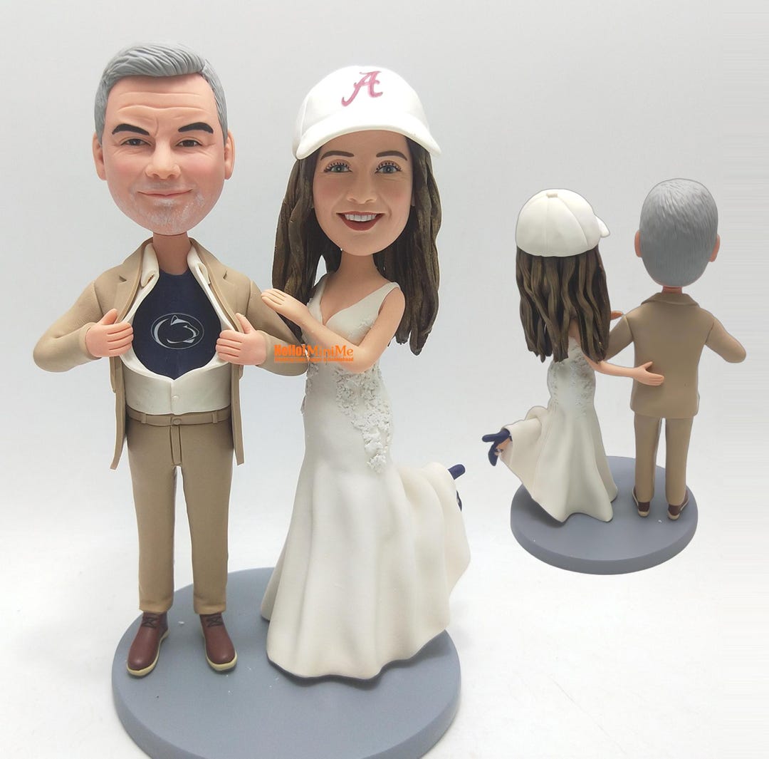 Personalized Wedding Gift From Photo, Custom Bride Groom Bobblehead ...