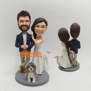 Custom cake topper wedding topper cake topper wedding bobble head custom bobblehead cake topper wedding cake topper CT K537B image 5