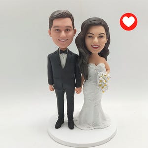 Personalized Bride Groom Cake Topper, Wedding Bobbleheads, Cake Toppers Wedding, Custom Wedding Topper, Wedding Figurine Gifts Couple -K67S