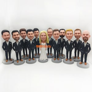Unique Custom Groomsmen Gifts, Custom Best man bobble head figurine, Funny Groomsmen Gifts, Ring Bearer gifts, Groomsmen bobbleheads -K746