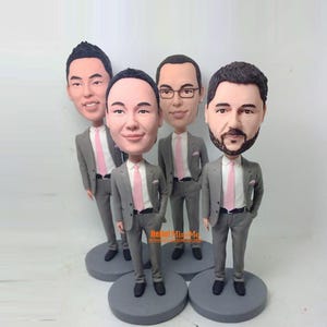 Personalized Groomsmen Bobblehead: Handmade Wedding Favor