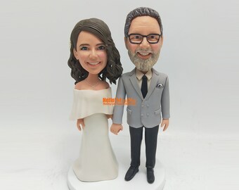 wedding Cake Topper wedding bobble head custom bobblehead wedding topper bobblebehead cake toppers for wedding custom cake topper - CT K218